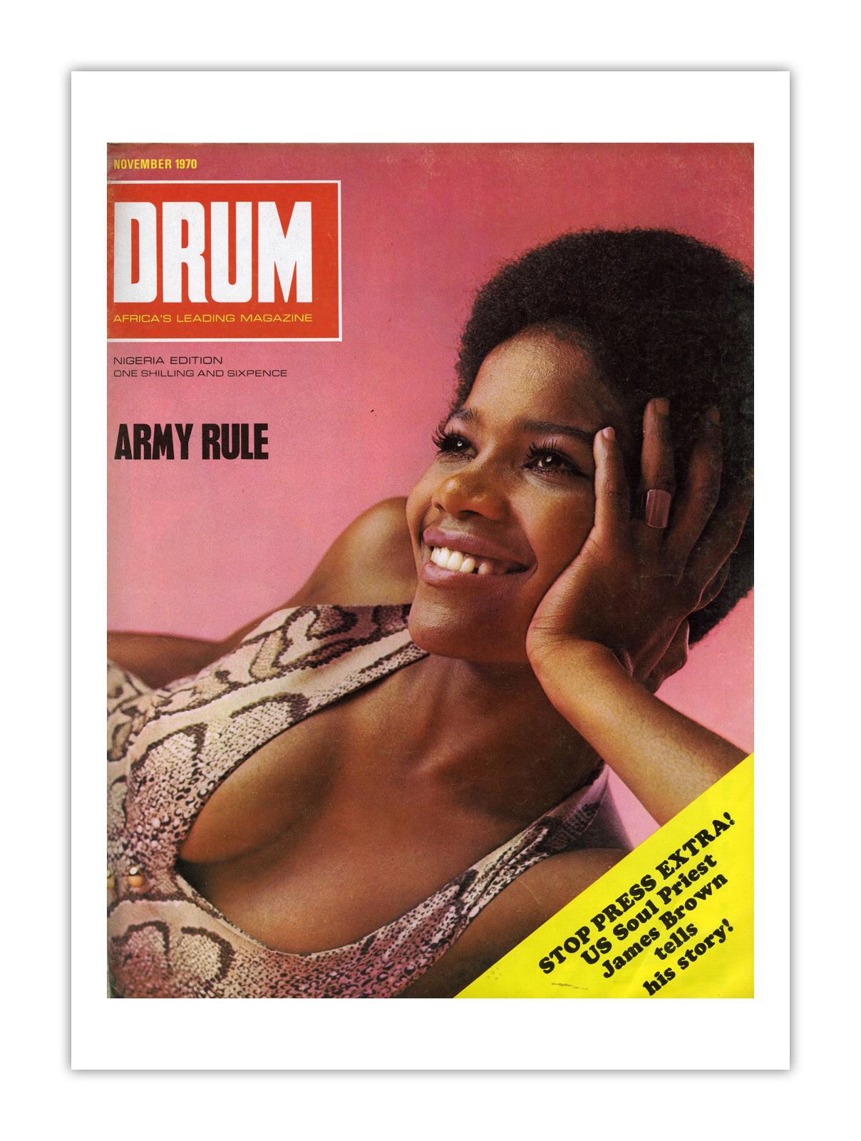 Nigeria Drum Magazine cover, November 1970 – archival poster print