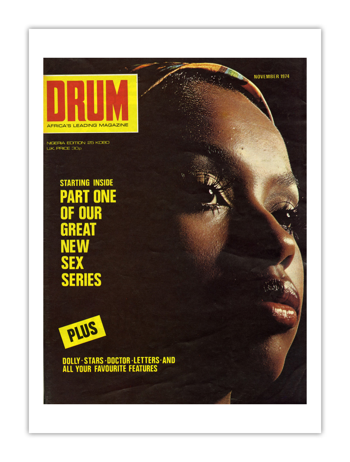 Nigeria Drum Magazine cover, November 1974 – archival poster print