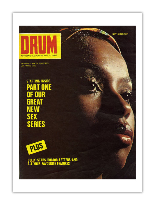 Nigeria Drum Magazine cover, November 1974 – archival poster print