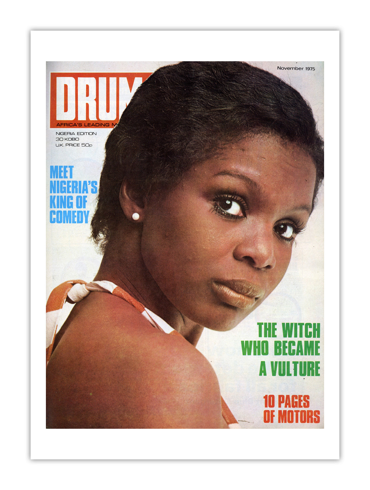 Nigeria Drum Magazine cover, November 1975 – archival poster print