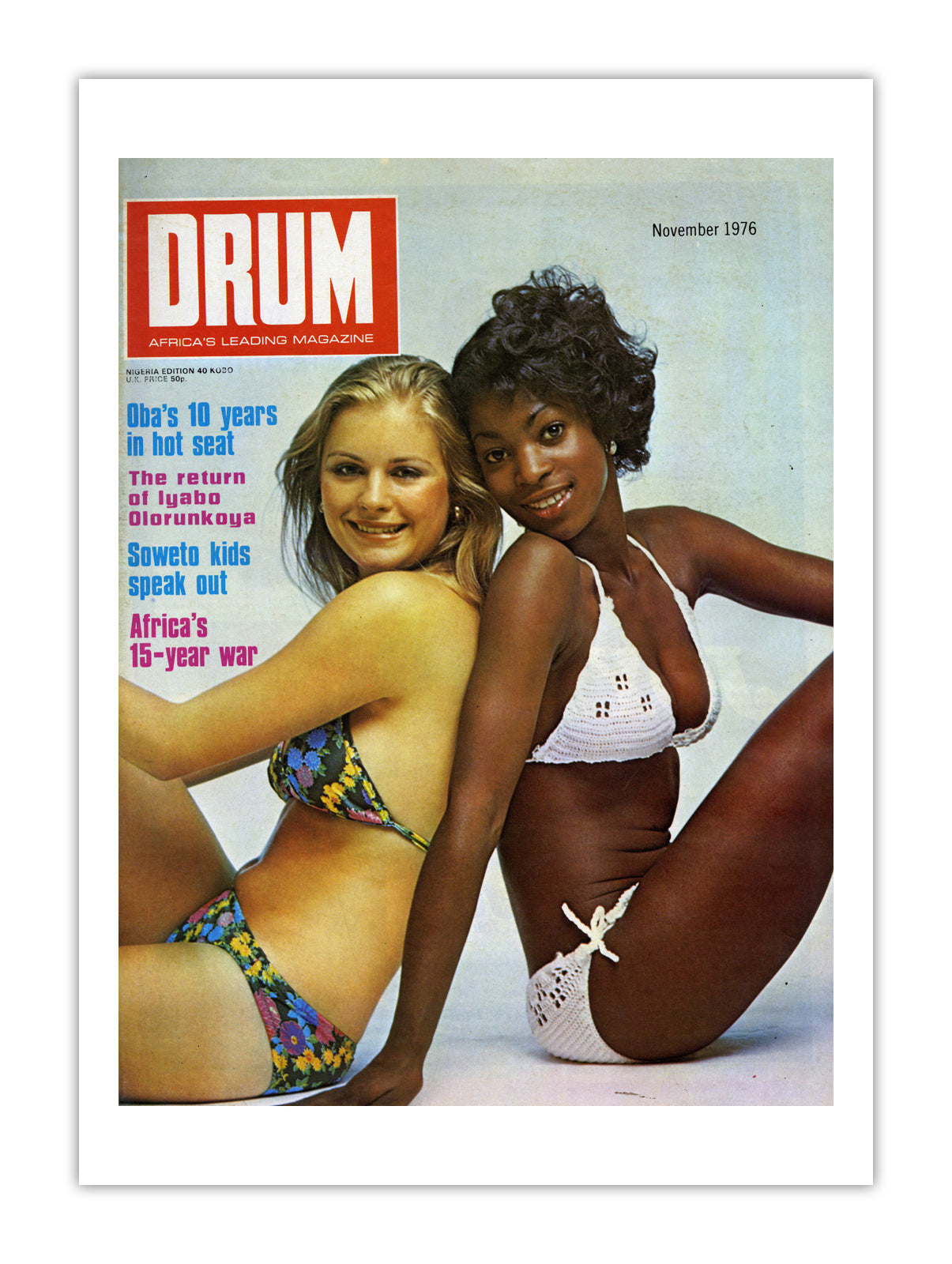 Nigeria Drum Magazine cover, November 1976 – archival poster print