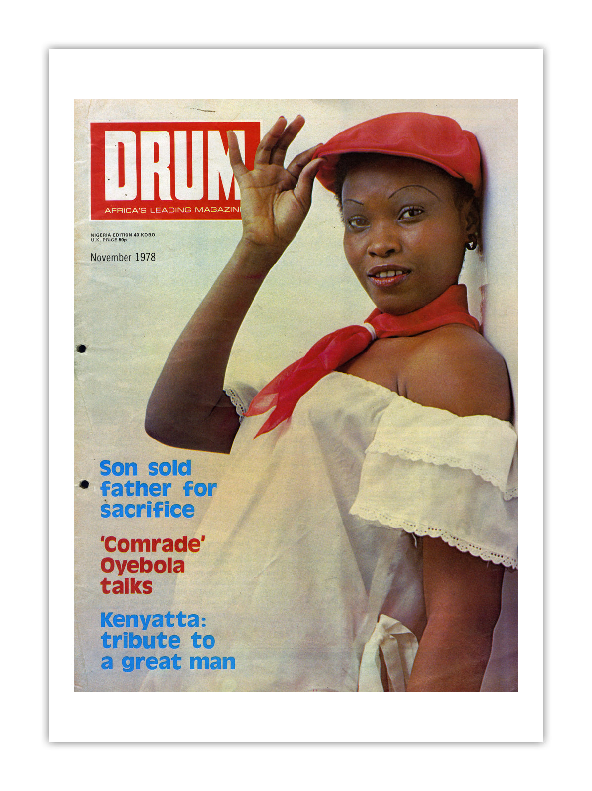 Nigeria Drum Magazine cover, November 1978 – archival poster print