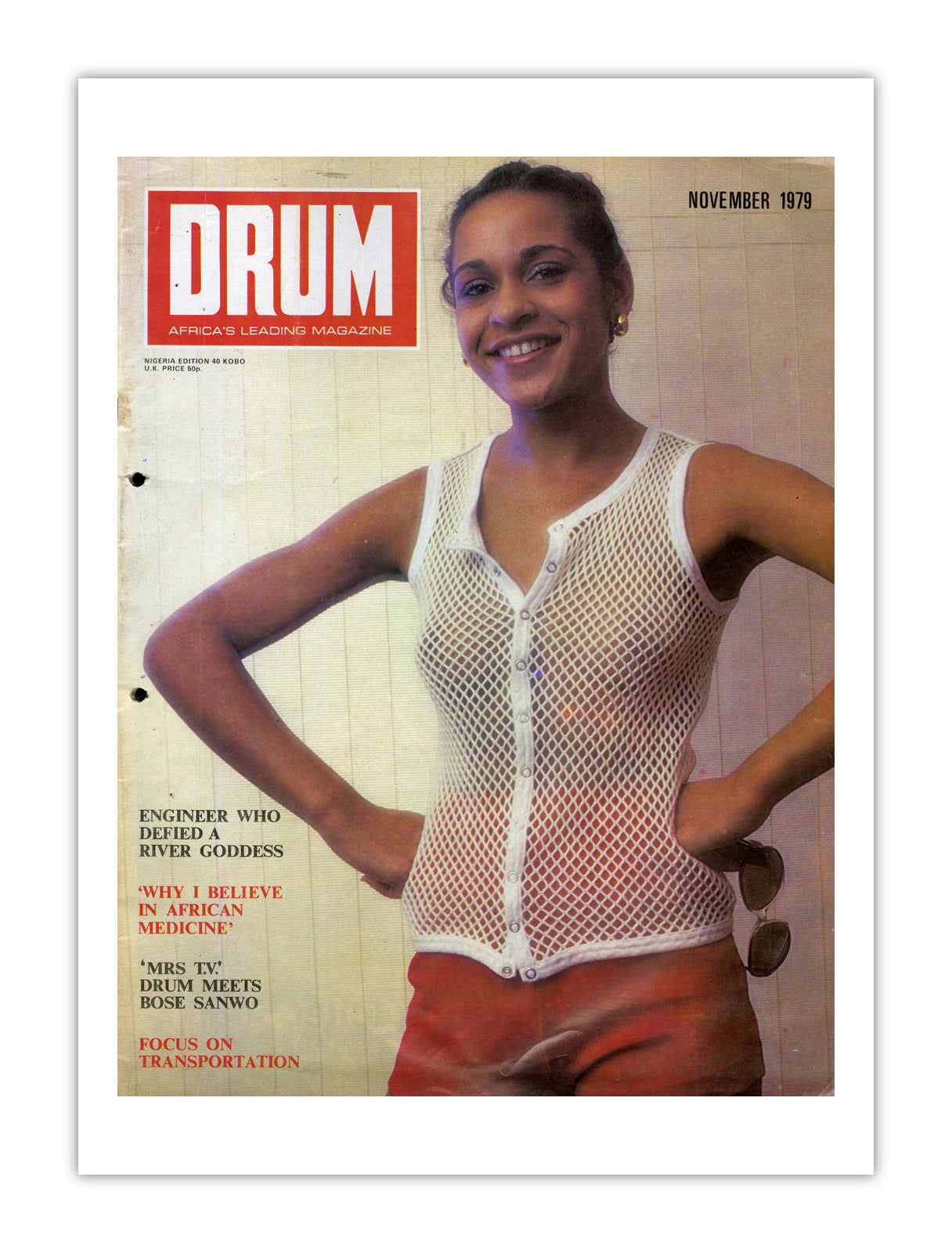 Nigeria Drum Magazine cover, November 1979 – archival poster print