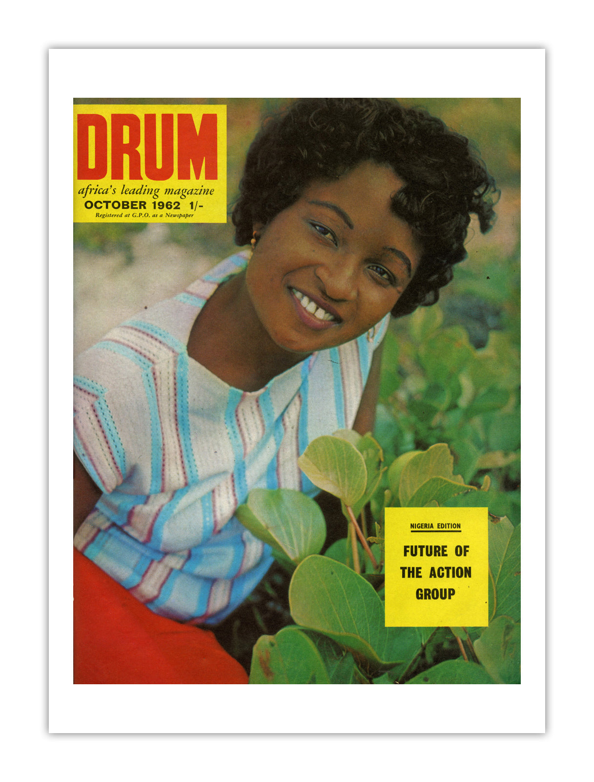 Nigeria Drum Magazine cover, October 1962 – archival poster print