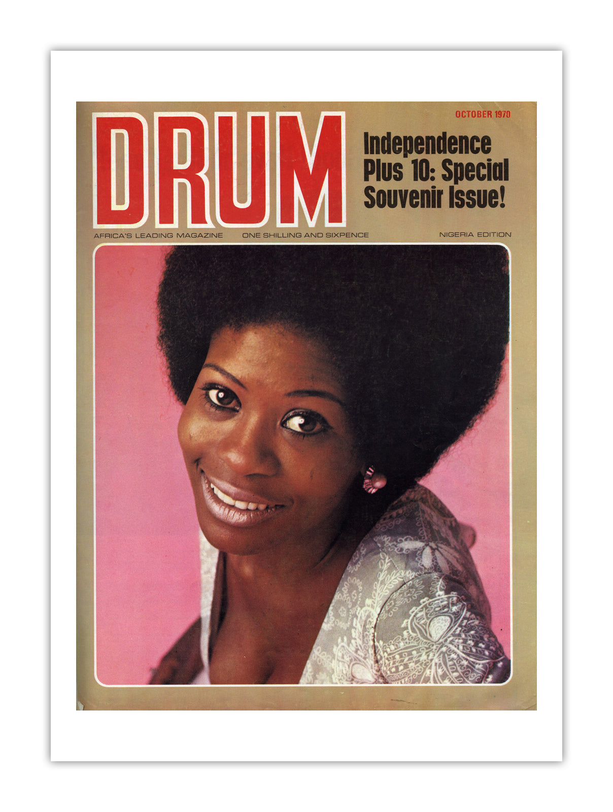 Nigeria Drum Magazine cover, October 1970 – archival poster print
