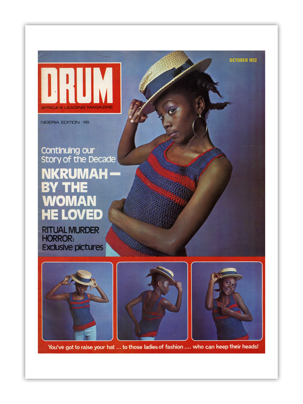 Nigeria Drum Magazine cover, October 1972 – archival poster print