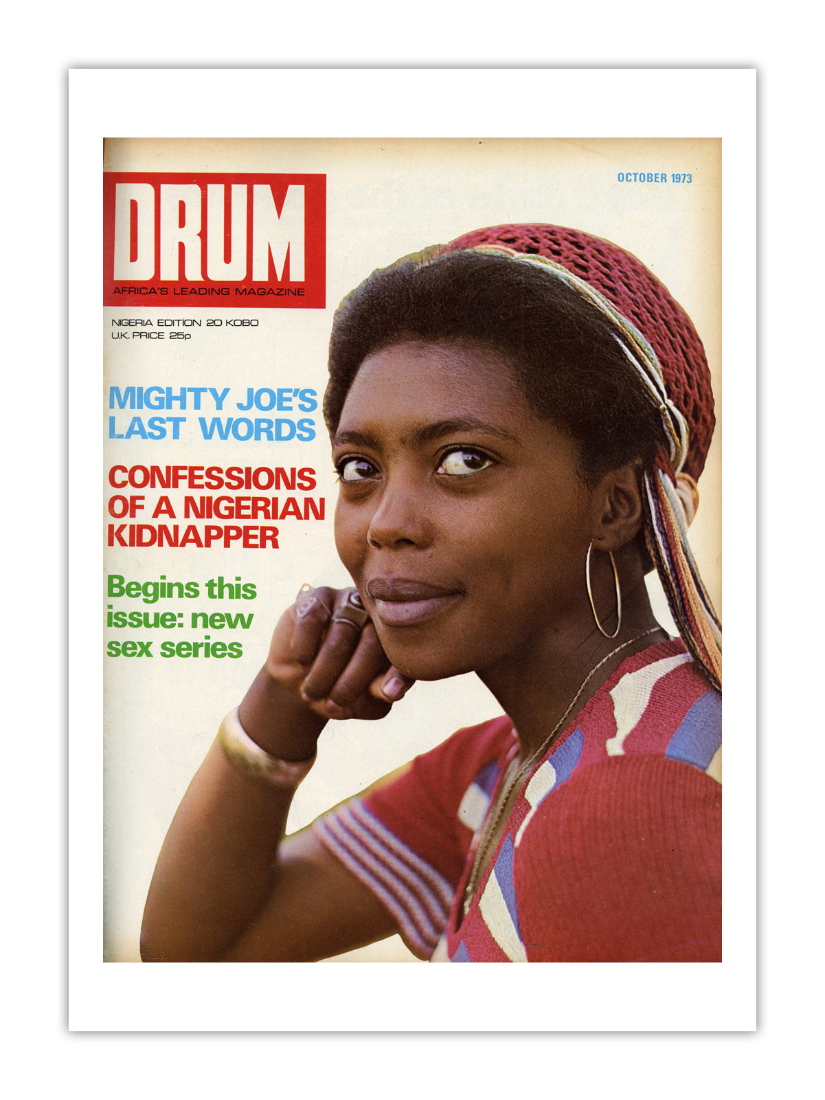Nigeria Drum Magazine cover, October 1973 – archival poster print