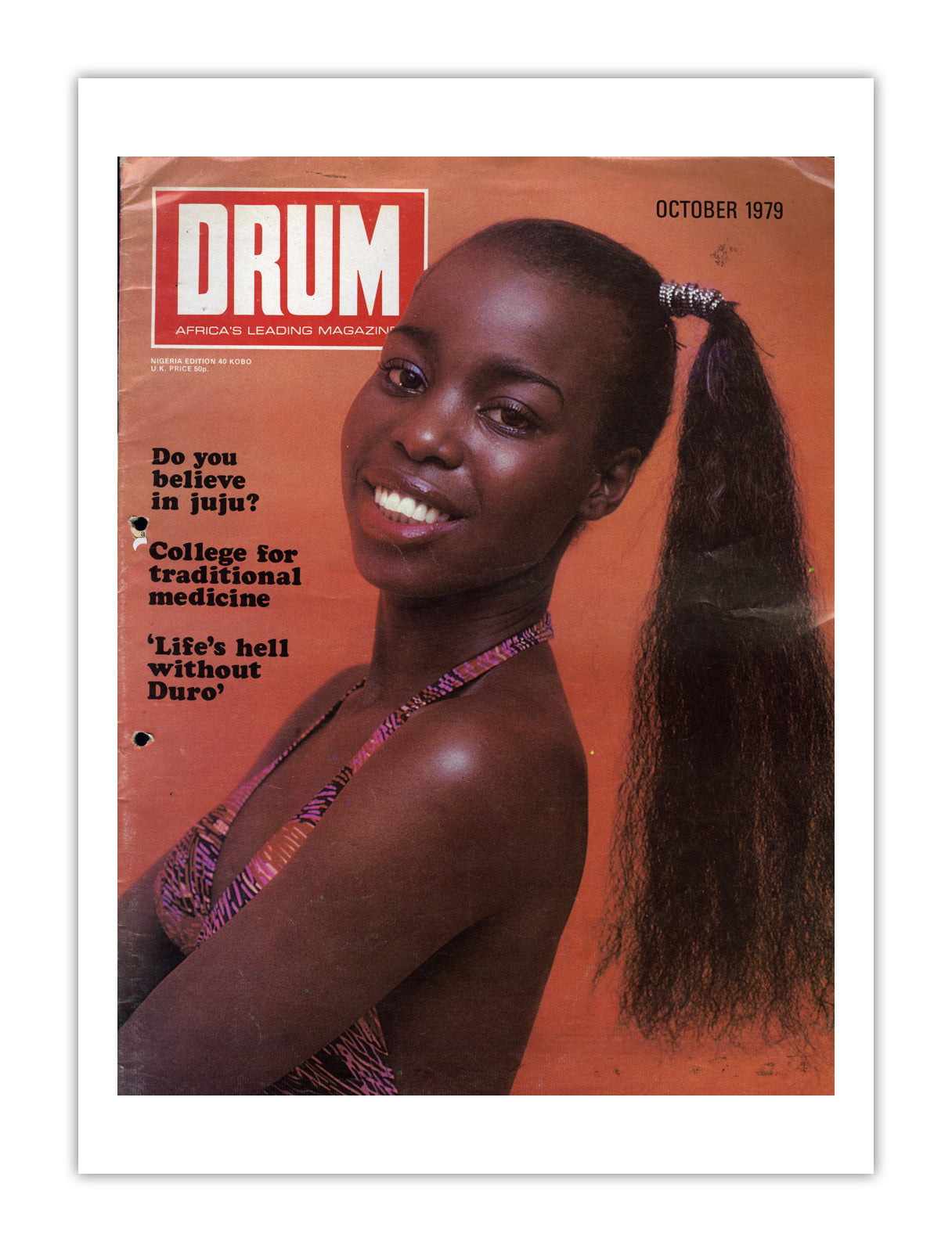 Nigeria Drum Magazine cover, October 1979 – archival poster print