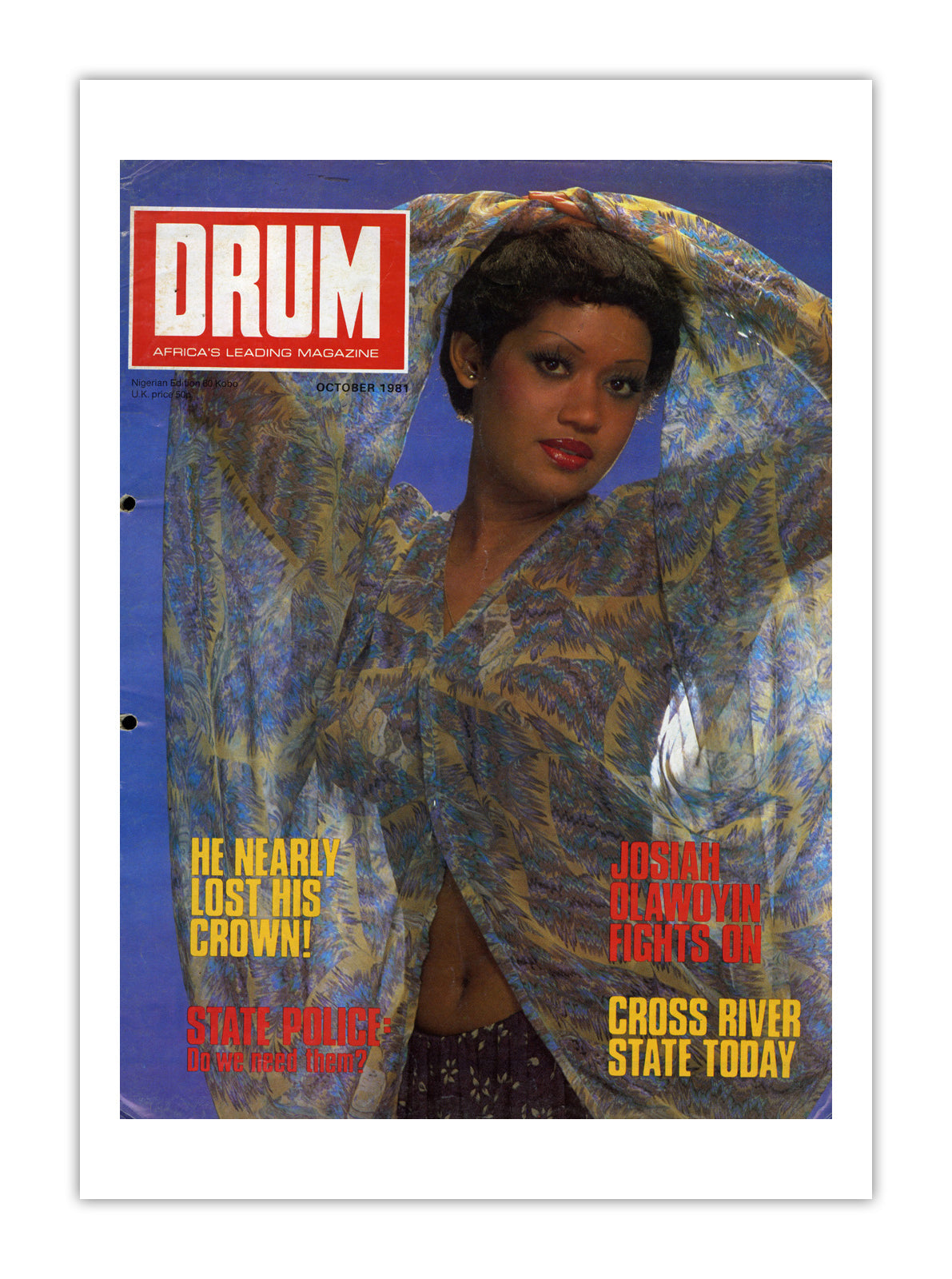 Nigeria Drum Magazine cover, October 1981 – archival poster print