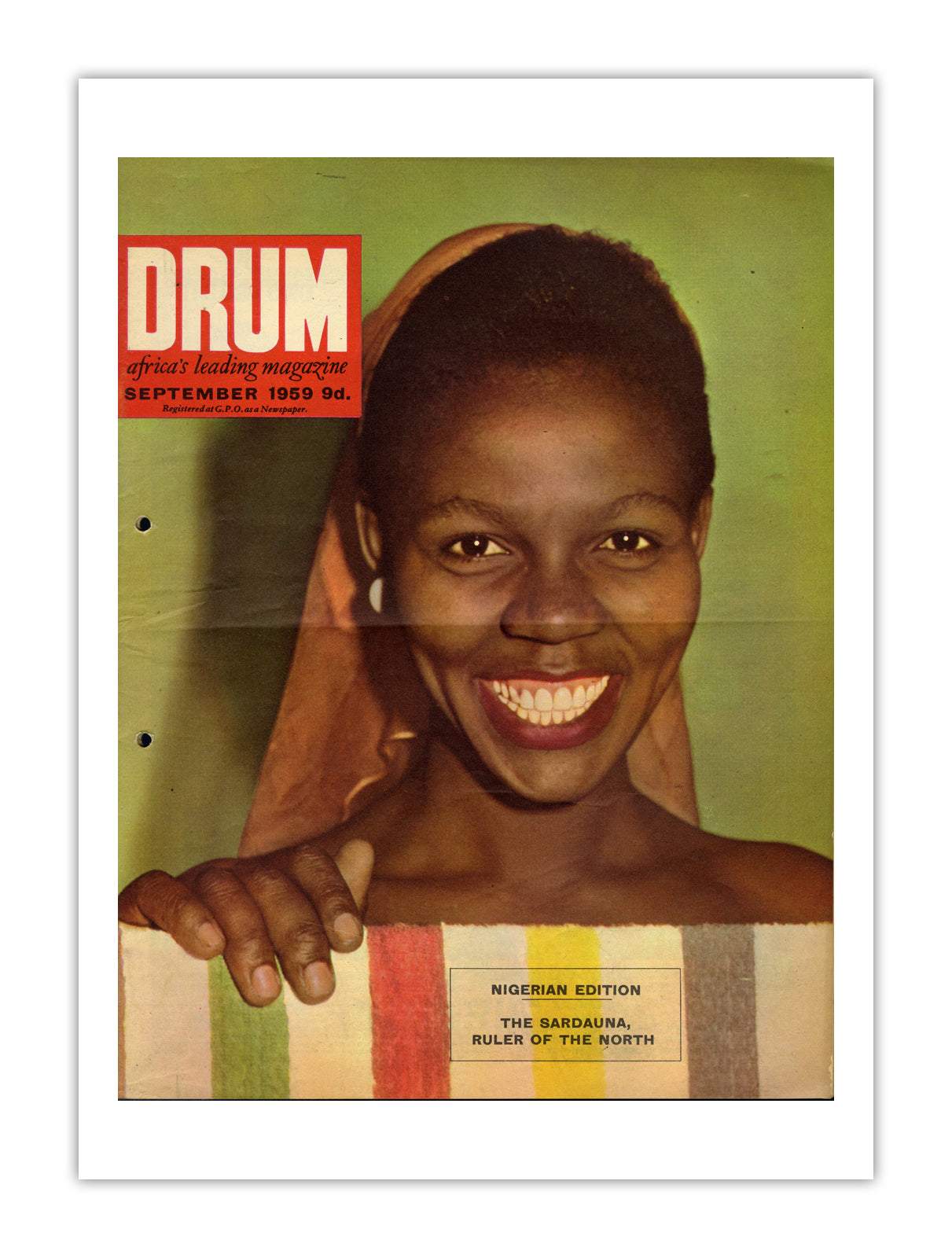 Nigeria Drum Magazine cover, September 1959 – archival poster print