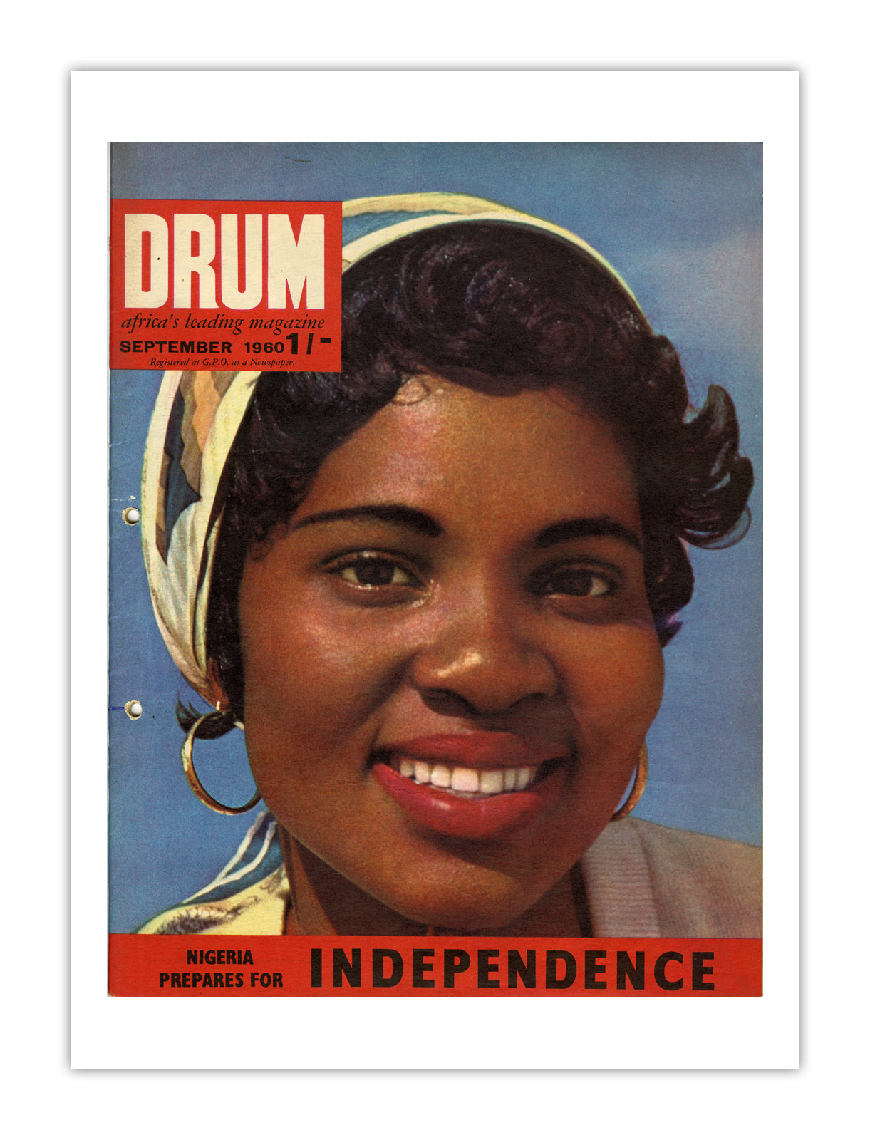 Nigeria Drum Magazine cover, September 1960 – archival poster print