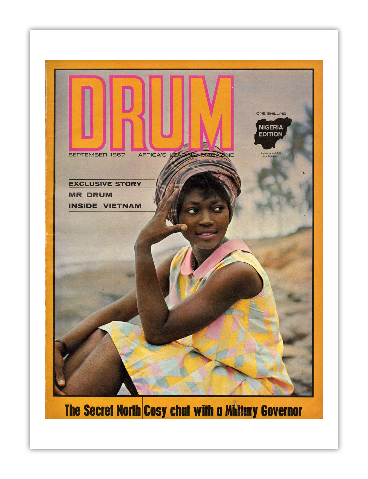 Nigeria Drum Magazine cover, September 1967 – archival poster print