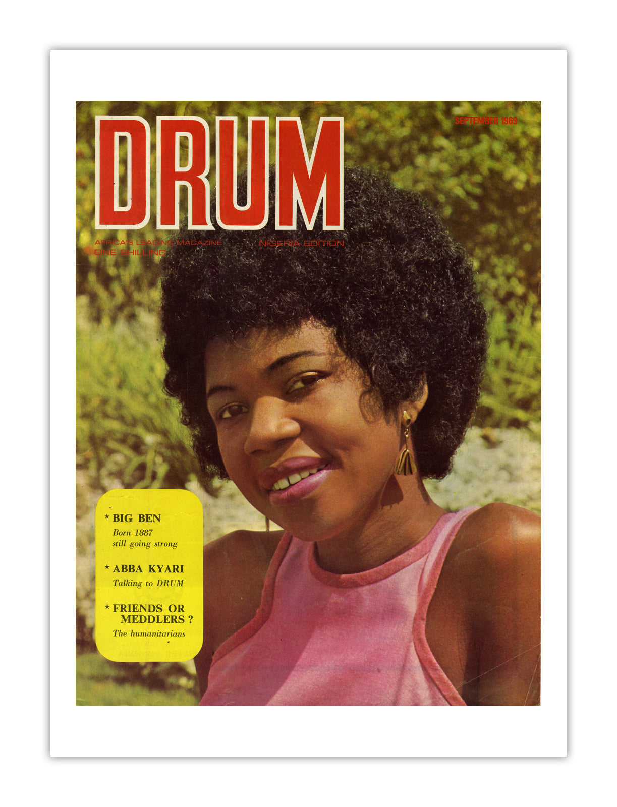 Nigeria Drum Magazine cover, September 1969 – archival poster print