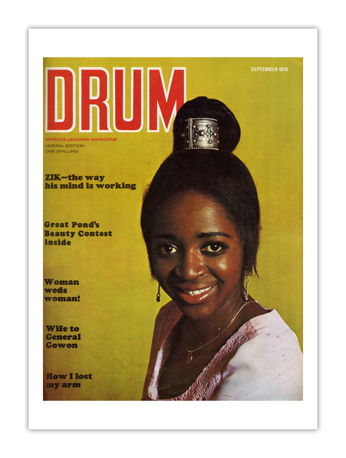 Nigeria Drum Magazine cover, September 1970 – archival poster print
