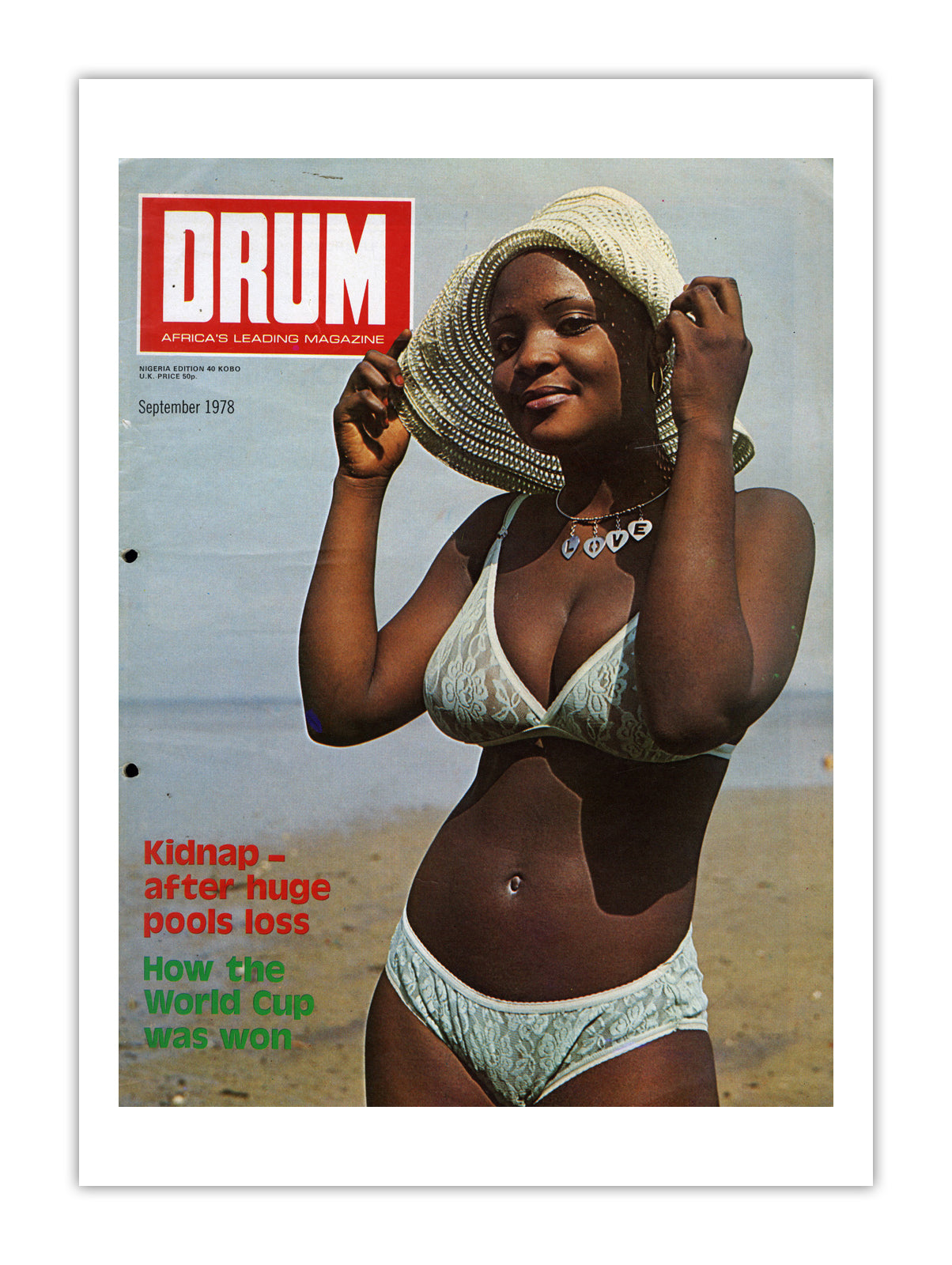 Nigeria Drum Magazine cover, September 1978 – archival poster print