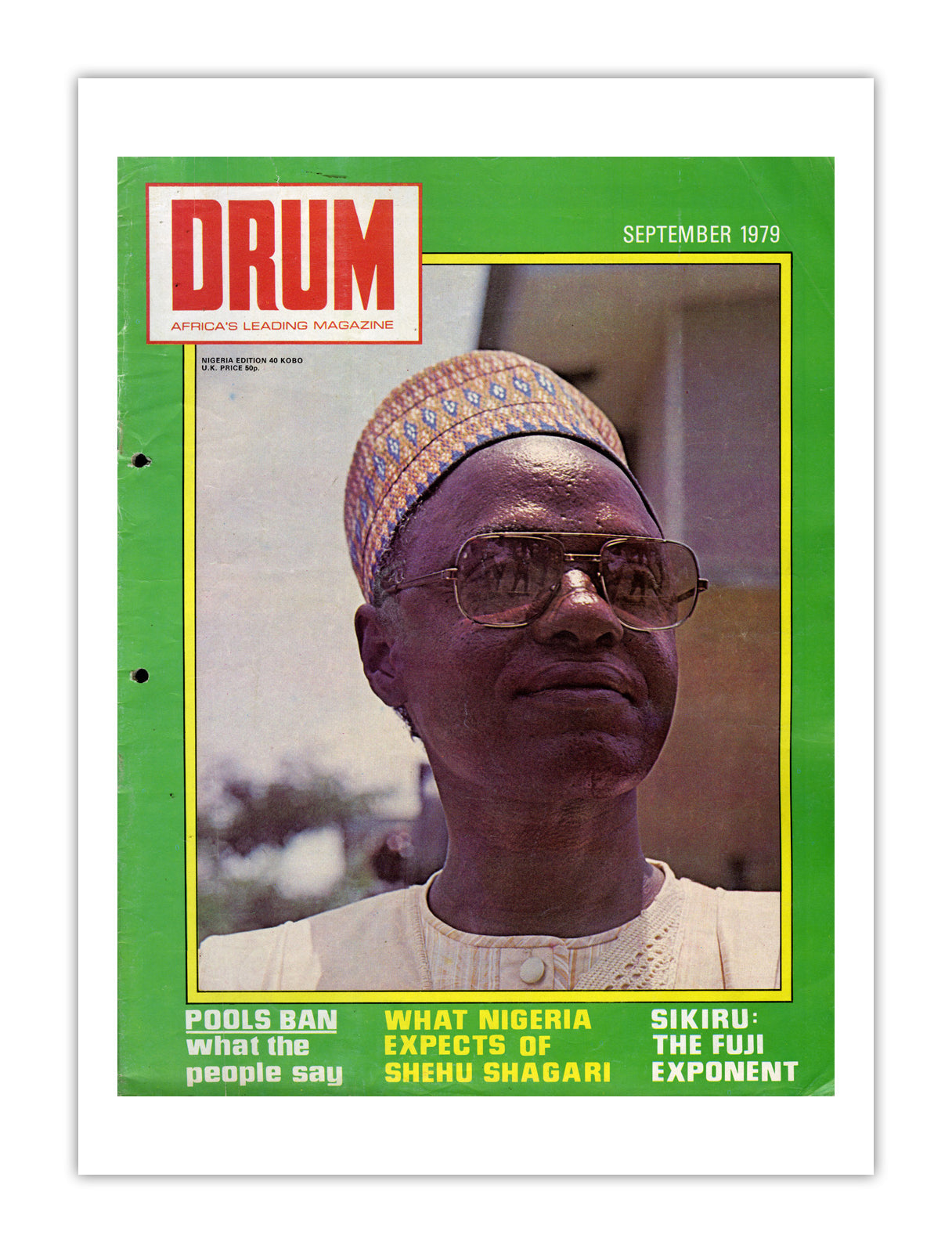 Nigeria Drum Magazine cover, September 1979 – archival poster print