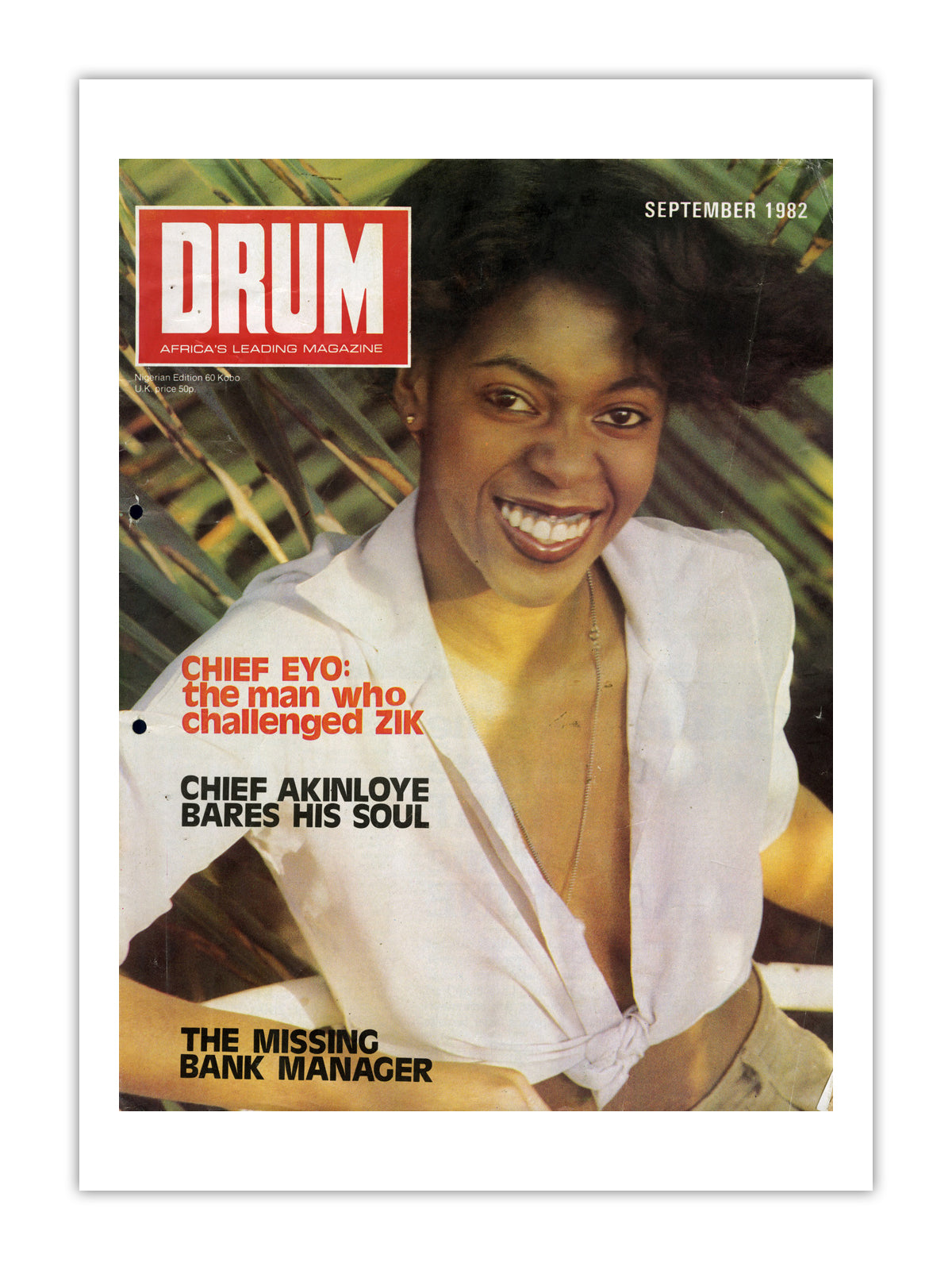 Nigeria Drum Magazine cover, September 1982 – archival poster print